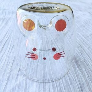 NEW Starbucks Heat Resistant Glass Mug Cup Year of the Rat Face 296ml Mouse Cute